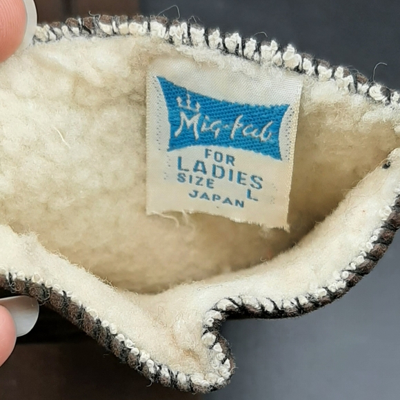 Vintage Mig-Fab Brown Ladies Large Gloves Suede Like Fully Lined 10" Long - Picture 4 of 4